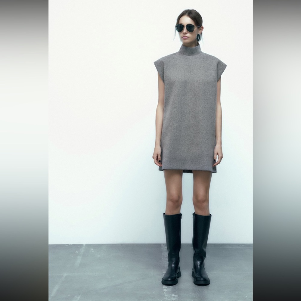 🆕 Zara High Collar Dress SIZE Large